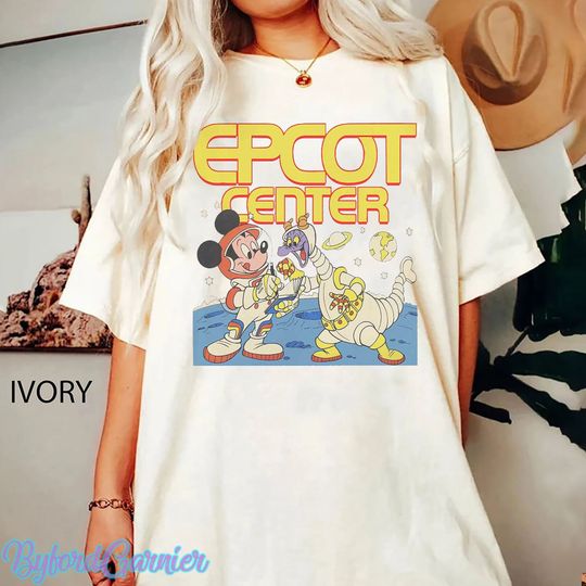 Disney Epcot Mickey Mouse & Figment Astronaut 1982 Retro Shirt, WDW Magic Kingdom Unisex T-shirt Family Birthday Gift