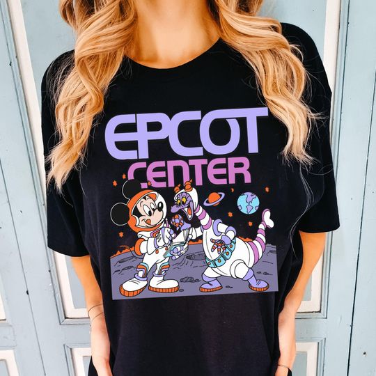 Discover Mickey Mouse Figment Astronaut Epcot Center World Traveler Comfort Colors T-shirt, Vintage Disney Friends Shirt, Disneyland Family Trip