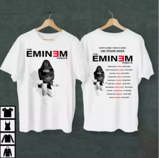 New Popular Eminem tour 2024 Cotton Men All Size T-Shirt