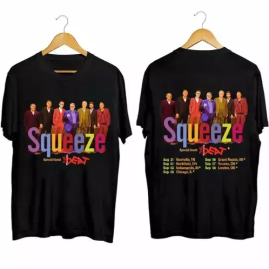 Discover Squeeze 2024 Tour t-Shirt  Squeeze Band Fan Shirt