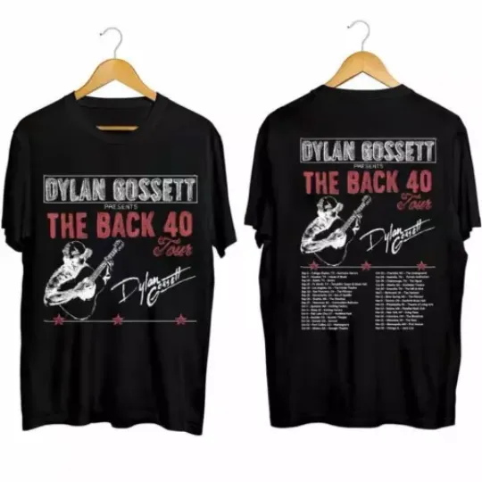 Discover Dylan Gossett - The Back 40 Tour 2024 tShirt  Dylan Gossett Fan Shirt