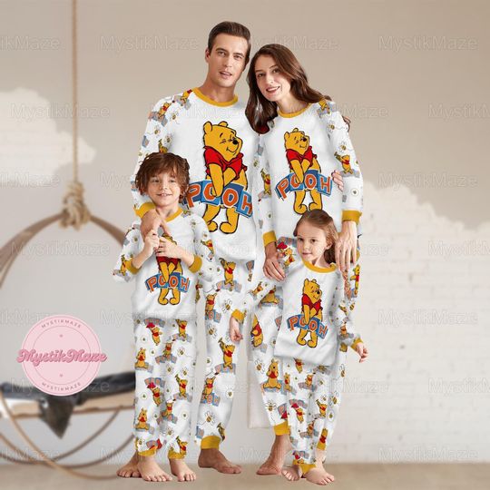 Discover Winnie The Pooh Pajamas Family, Pooh Disney Holiday Pajamas, Pooh Pajamas Set, Disneyland Pajamas Set, Disney Fan Birthday Gift