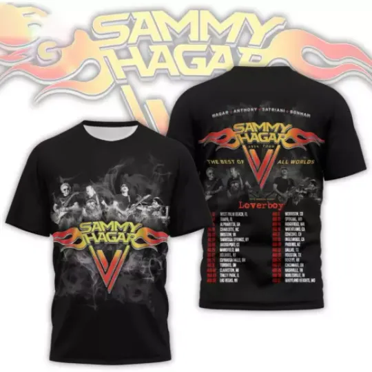 Discover Sammy Hagar The Best Of All Worlds Tour 3D T-Shirt