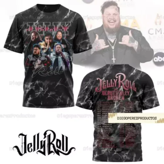 Discover Jelly Roll Shirt  Jelly Roll Tour 2024 Shirt  The Beautifully Broken Tour Shirt