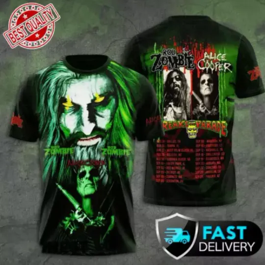 Rob Zombie Freaks on Parade 3D T SHIRT Best Price