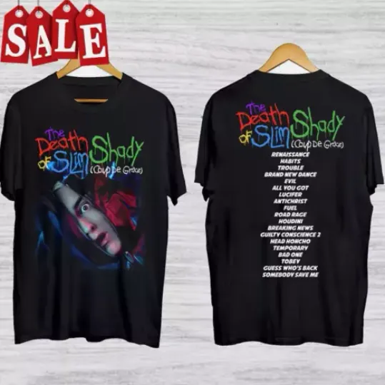 Discover Hot Eminem TShirt The Death Of Slim Shady Unisex