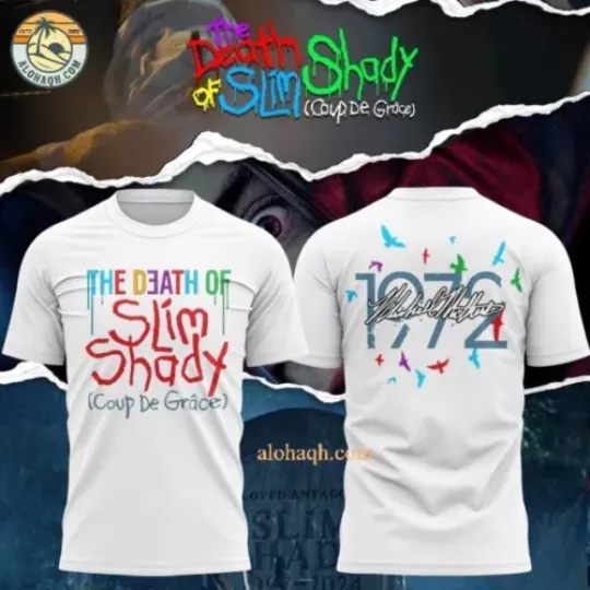 Discover Eminem The Death Of Slim Shady 1972 2024 3D T-Shirt