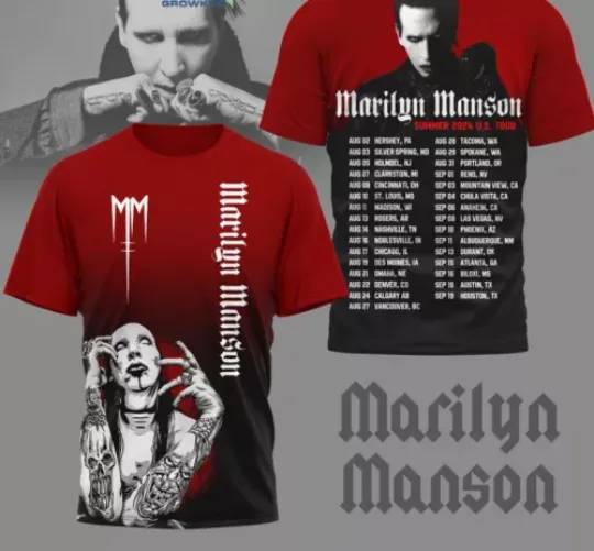 Marilyn Manson Summer 2024 US Tour T-Shirt