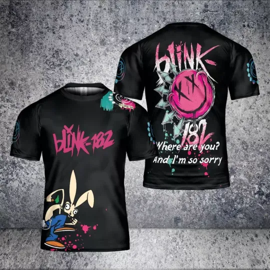 HOT !!! B182 All Over Printed 3D T-Shirt, Rock Band Tee