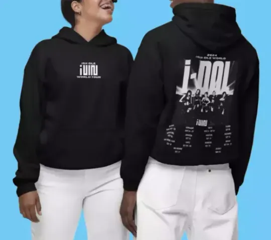 Discover GIDLE i-DOL Shirt World Tour Sweatshirt Fan made Neverland Design Concert hoodie