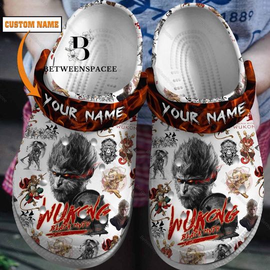 Discover Custome Black Myth Wukong Shoes, Video Game Wukong Sandals, Monkey King Wukong Casual Shoes, Gamer Gifts
