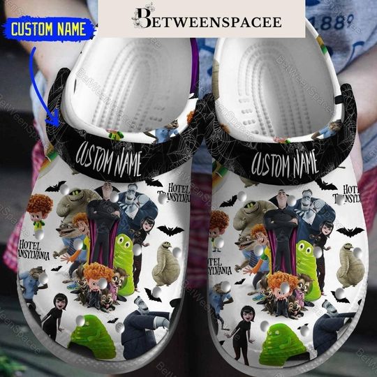 Discover Custom Halloween Hotel Transylvania Shoes, Hotel Transylvania 4 Movie Shoes, Dracula Hotel Cartoon Sandals, Gift For Friends