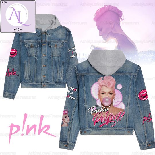 Discover Pink Jean Jacket, Summer Carnival 2024 Denim Jacket, Pink Tour Jacket, Pink Denim Jacket Men, Pink Singer Jacket, Pink Tour Jacket