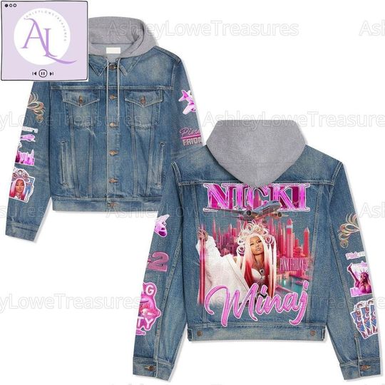 Nicki Minaj Jean Jack, Nicki Minaj Jacket, Pink Friday 2 Shirt, Nicki Minaj Coat, Nicki Minaj Tour Jacket, Pink Friday 2 Jean Jack