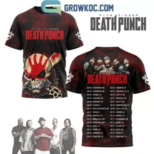 Five Finger Death Punch Tour 2024 With Schedule T Shirt