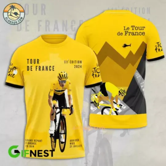 Discover Tour De France 111th Edition 2024 3D T-Shirt