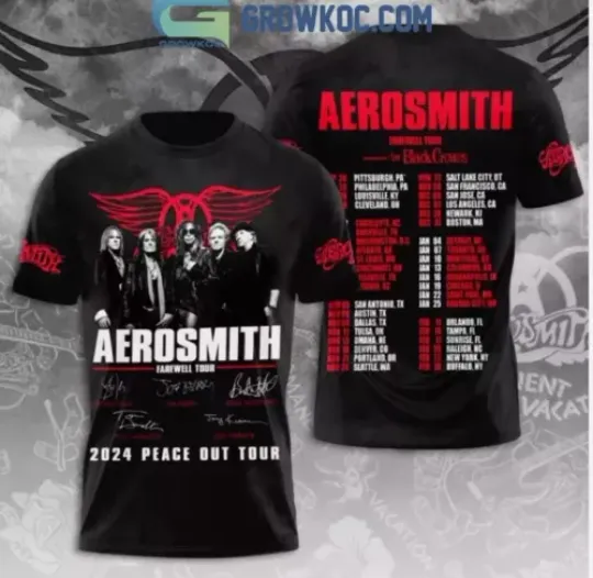 Discover Aerosmith Peace Out Tour 2024 The Farewell T Shirt