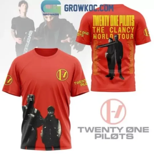 Discover Pilotss band The Schedule Of The Clancy World Tour 2024 T-Shirt