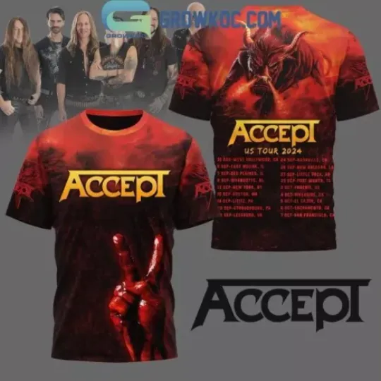 Discover Accept US Tour 2024 With Schedule  T Shirt