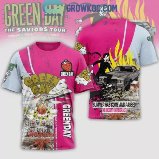 Green Day Summer Has Come And Passed The Saviour Tour 2024 T Shirt