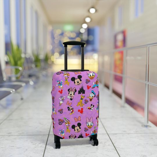 Discover Disney Luggage Cover, Mickey, Minnie, Travel Accessories, Kids Luggage Cover, Ladies Luggage Cover, Suitcase Cover, Princesses, Happy Place