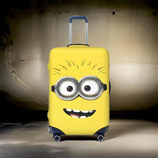 Minion Luggage Cover  Stylish and Protective Suitcase Cover | The Minion-Themed Design | Stretchable and Durable