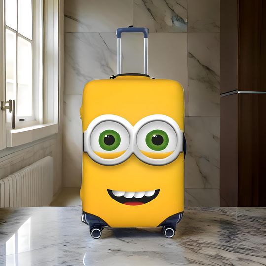 Minion Luggage Cover  Stylish and Protective Suitcase Cover | The Minion-Themed Design | Stretchable and Durable