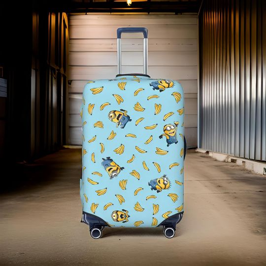 Fun Minion-Themed Luggage Cover  Colorful and Playful Travel Suitcase Cover | Stretchable and Durable