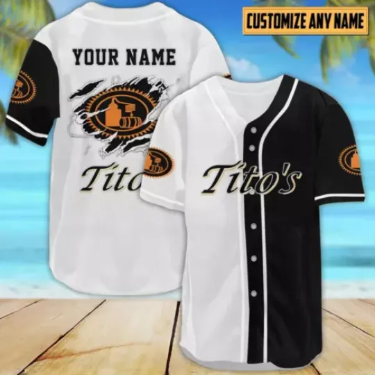 Tito Vodka Alcohol Shirt Men Baseball Jersey Shirt Full