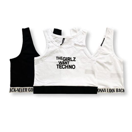 Discover Techno Party Crop Tops, Women Crop Top Set, Crop Top Shirts for Women, Printed Cropped Top