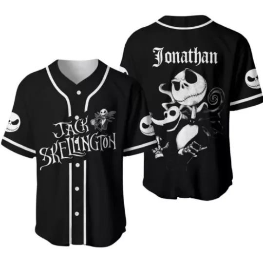 Discover Jack Skellington Disney 3D Baseball Jersey Shirt