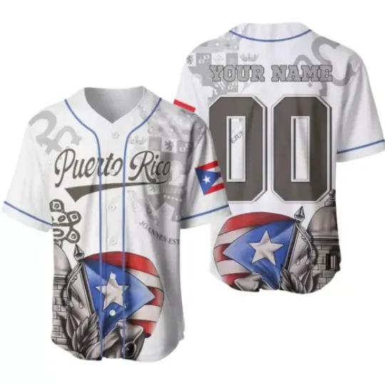 Personalized NAME Frog Puerto Rico Puerto Baseball Jersey For Baseball Fans