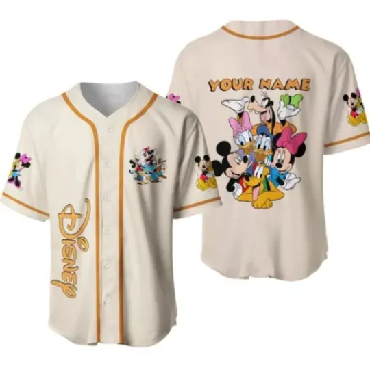 Discover Personalized Mickey And Friends Disney Baseball Jersey, Disney Jersey Shirt