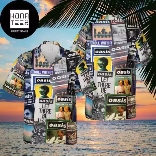 Discover Oasis Album Covers Signature v1 2024 Trendy Hawaiian Shirt