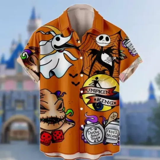 Discover The Nightmare Before Christmas Pumpkin King Spooky Halloween Hawaiian Shirt