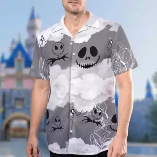Discover Jack Skellington Nightmare Before Christmas Character Halloween Hawaiian Shirt