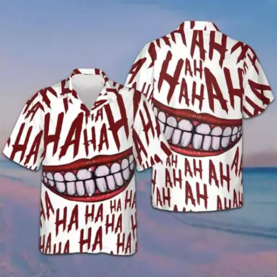 Scary Halloween Clown Smile Ha Ha Ha Why So Serious Hawaiian Shirt