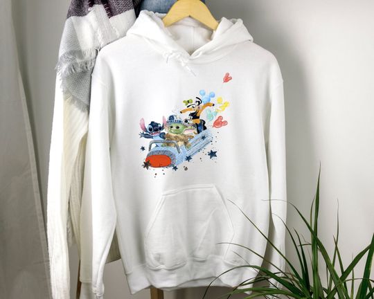 Discover Disney Space Mountain Hoodie, Disney Family Vacation Hoodie, Baby yoda, Stitch