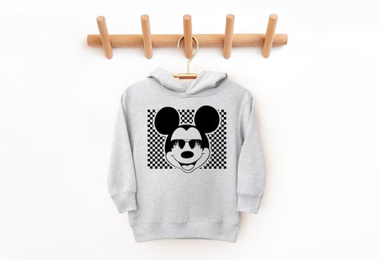 Discover Disney Inspired MICKEY Fleece, Retro Checkered Mickey Mouse Hoodie