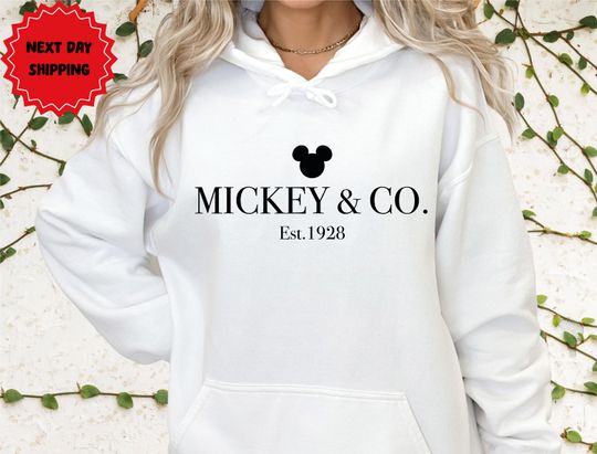 Discover Mickey & Co Sweatshirt, Mickey and Co. est. 1928 Hoodie, Unisex Shirt, Crewneck
