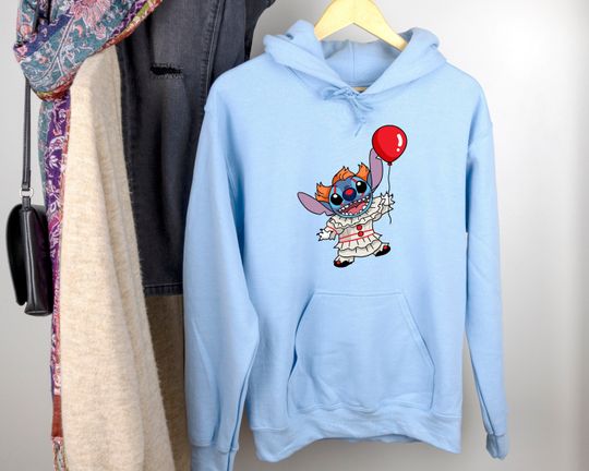 Stitch Halloween Disney Hoodie, Disney Halloween Sweatshirt, Stitch Pennywise Hoodie
