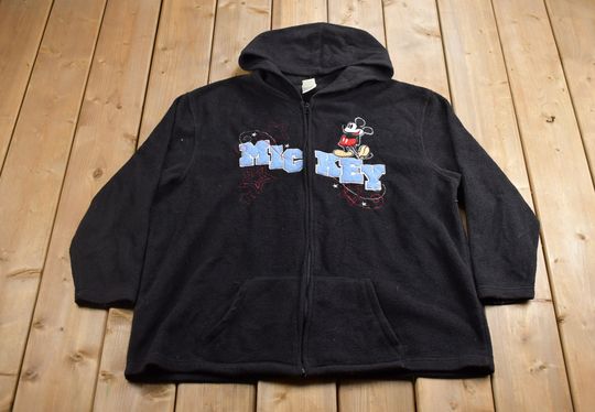 Vintage 1990s Mickey Mouse Disney Fleece Hoodie / Vintage   Hoodie