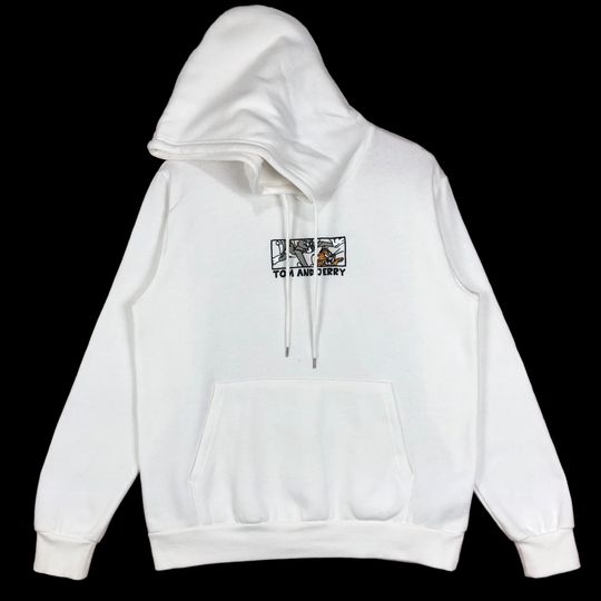 Tom And Jerry Hoodie  Logo Size M Pullover Hoodie