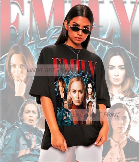 Discover Retro Emily Blunt Shirt - Emily Blunt Tshirt,Emily Blunt T-shirt,Emily Blunt T shirt