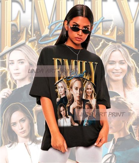 Discover Retro Emily Blunt Shirt - Emily Blunt Tshirt,Emily Blunt T-shirt,Emily Blunt T shirt