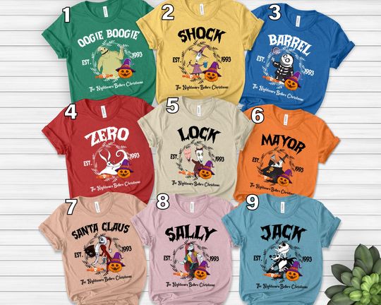 Nightmare Before Christmas T-shirt, Disney Halloween Shirt, Jack Skellington Sally Shirt