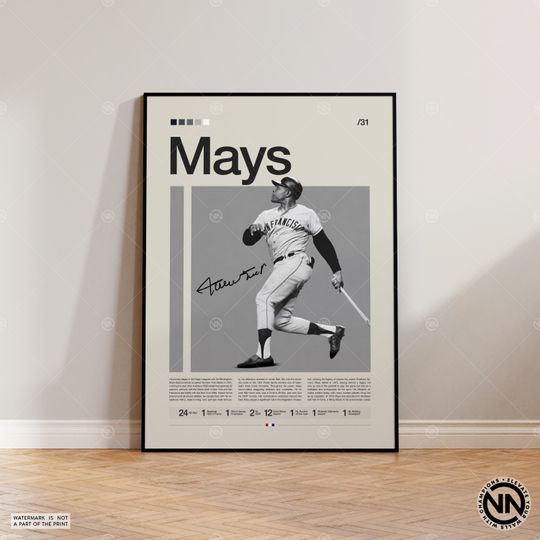 Discover Willie Mays Poster, San Francisco Giants, Baseball Prints, Sports Poster, Baseball Player Gift, Baseball Wall Art, Sports Bedroom Posters