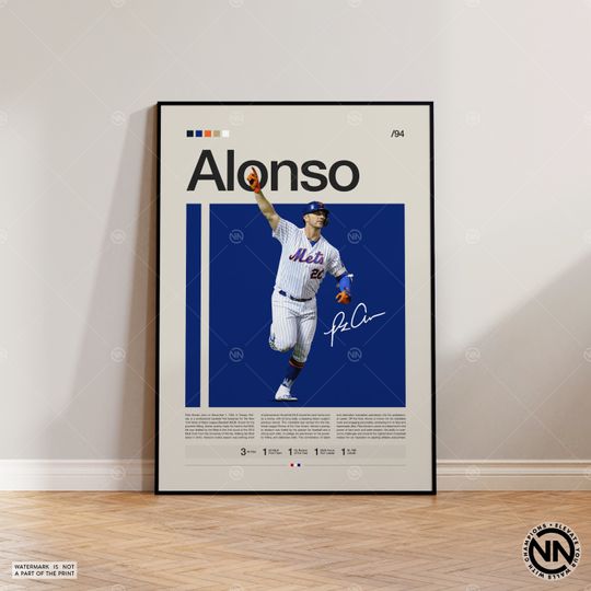 Discover Pete Alonso Poster, New York Mets Poster, Baseball Prints, Sports Poster, Baseball Player Gift, Baseball Wall Art, Sports Bedroom Posters
