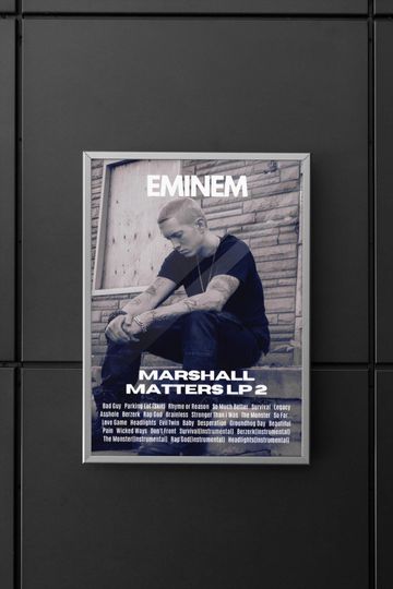 Eminem | Eminem poster | Eminem The Marshall Mathers LP 2 album poster | The Marshall Mathers LP 2 | Wall art | Home decor | Wall decor