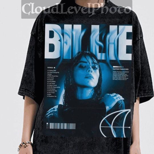 Billie Eilish 90s Vintage Tee, Bootleg Shirt, Fan T-Shirt